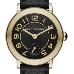 Marc Jacobs Black and Gold Timepiece